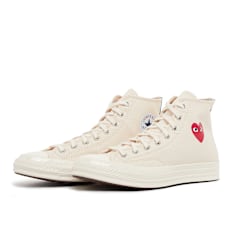 Comme des Garcons Play Small Red Heart Chuck Taylor All Star '70 Hi beige