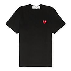 Comme des Garcons Play Small Red Heart T-Shirt Black black