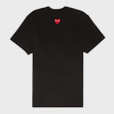Comme des Garcons Play&nbsp; Small Red Heart Neck T-Shirt Black noir