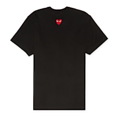Comme des Garcons Play Small Red Heart Neck T-Shirt Black schwarz