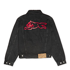 ICECREAM Running Dog Denim Trucker Jacket noir