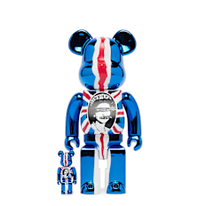 Medicom Bearbrick Sex Pistols"God Save The Queen" Chrome 100% & 400% multicolor