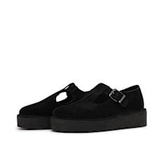 Clarks Originals Wmns Trek Wedge T-Bar Suede zwart