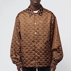 A Bathing Ape Solid Camo Jacquard Nylon Reversible Coach Jacket M brun
