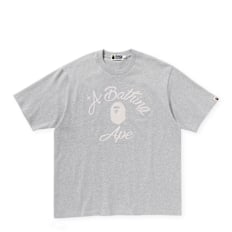 A Bathing Ape Chain Stitch College Relaxed Fit Tee grey