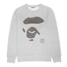 A Bathing Ape Ape Face Crewneck Sweatshirt grau