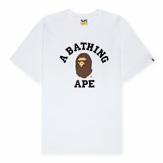 A Bathing Ape College Tee white white