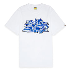 A Bathing Ape Asnka Kanji Graffiti Logo Tee white