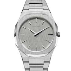 D1 Milano Ultra Thin Bracelet Linen Watch 40mm silber