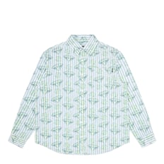 Billionaire Boys Club Glow In The Dark Diamonds & Dollars Striped Shirt bleu
