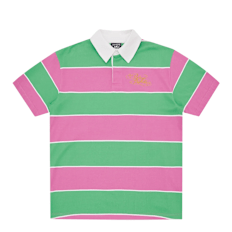 Billionaire Boys Club Astro S/S Striped Rugby Top light pink