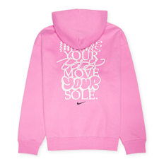 Nike Solo Swoosh Fleece Hoodie lichtroze