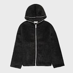 Our Legacy Full Zip Hood Hairy Wool black