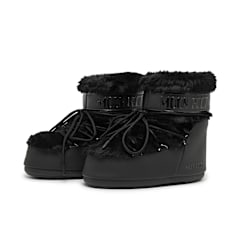 Moon Boot Wmns Icon Low Faux Fur schwarz
