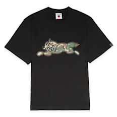 ICECREAM Woodland Camo Running Dog T-Shirt zwart
