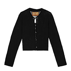 Brain Dead Mesh Knit Spiral Cardigan zwart