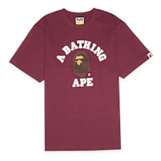 A Bathing Ape College Tee M red