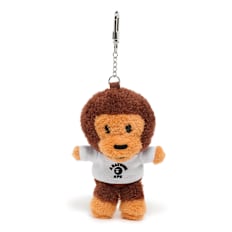 A Bathing Ape Baby Milo College Tee Plush Doll Key Chain L bruin