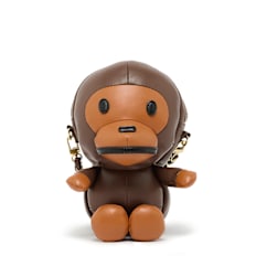 A Bathing Ape Baby Milo Plush Doll Mini Shoulder Bag L brown