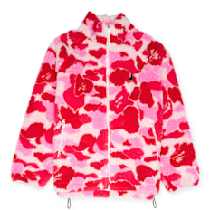 A Bathing Ape ABC Camo Metal One Point Boa Jacket M rosa