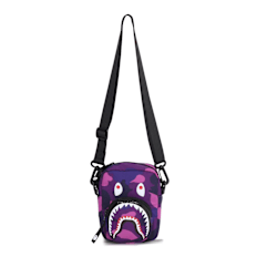 A Bathing Ape&nbsp; Color Camo Shark Mini Bag pourpre