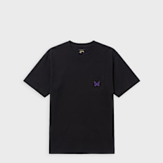 Needles Butterfly embroidered T-shirt schwarz