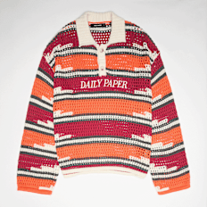 Daily Paper Kente Stripe Knit Polo multicolor