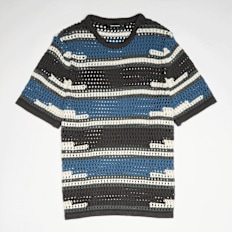 Daily Paper Kente Stripe Knit T-Shirt grey