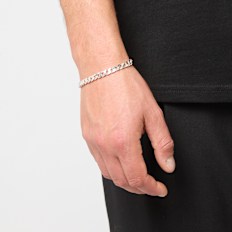TwoJeys&nbsp; Unstoned Cuban Bracelet argent