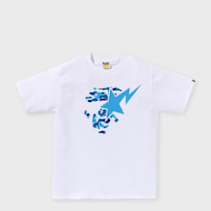 A Bathing Ape ABC Camo Ape Face Sta Tee M white