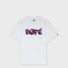 A Bathing Ape Color Camo Bape Logo Relaxed Fit Tee Weiss