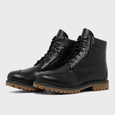 Timberland Premium 6 Inch Lace Up Waterproof Boot Brogue Full Grain Schwarz