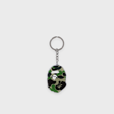 A Bathing Ape ABC Camo Ape Head Acrylic Keychain green vert