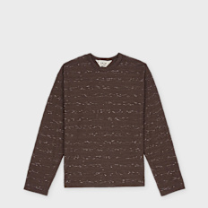 Brain Dead Casey Stripe Long Sleeve T Shirt Braun