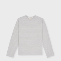 Brain Dead Casey Stripe Long Sleeve T Shirt grey