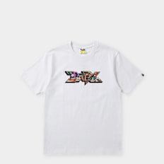 A Bathing Ape Bape Graffiti Logo Relaxed Fit Tee white