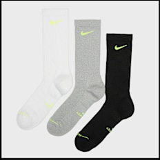 Nike Everyday Lightweight Crew Socks (3 Pack) Schwarz