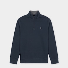 Polo Ralph Lauren Luxury Jersey Quarter Zip Pullover blue