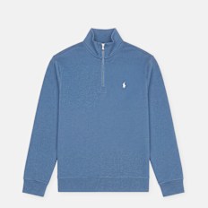 Polo Ralph Lauren Double Knit Quarter Zip Pullover blau