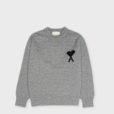 AMI PARIS Felted Crew ADC grey
