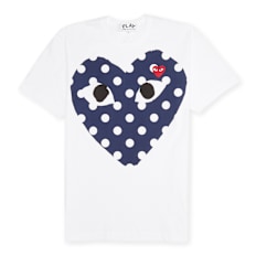 Comme des Garcons Play Play Polka Dot T-Shirt wit