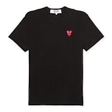 Comme des Garcons Play Double Heart T-Shirt black