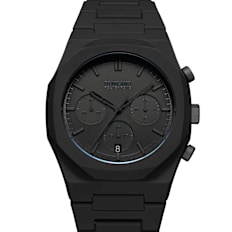 D1 Milano Polychrono Shadow Watch 40.5mm zwart