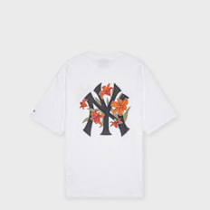 New Era MLB Floral Os Tee New York Yankees weiß