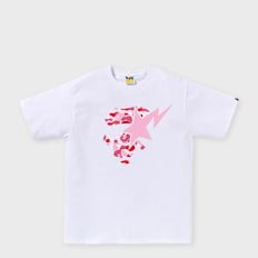 A Bathing Ape ABC Camo Ape Face Sta Tee M blanc