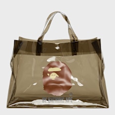 A Bathing Ape Ape Head Clear Bag Braun