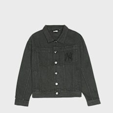 New Era MLB Stripe Denim Jacket New York Yankees black