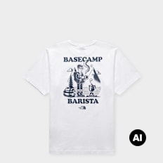 The North Face Basecamp Barista Relaxed Short-Sleeve Graphic T-Shirt blanc