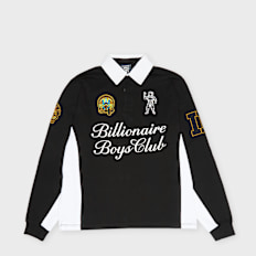 Billionaire Boys Club Script Panelled Rugby Shirt black zwart