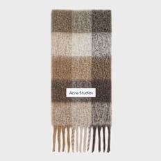 Acne Studios Heavy Scarf dark brown/white brown UndefinedColor